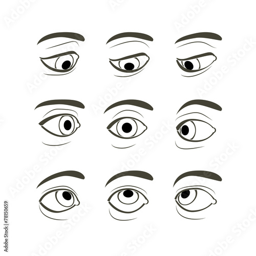 Set of Eyes Positions