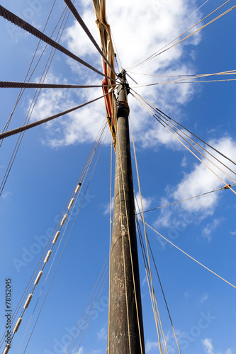 Details of an old sailing boat