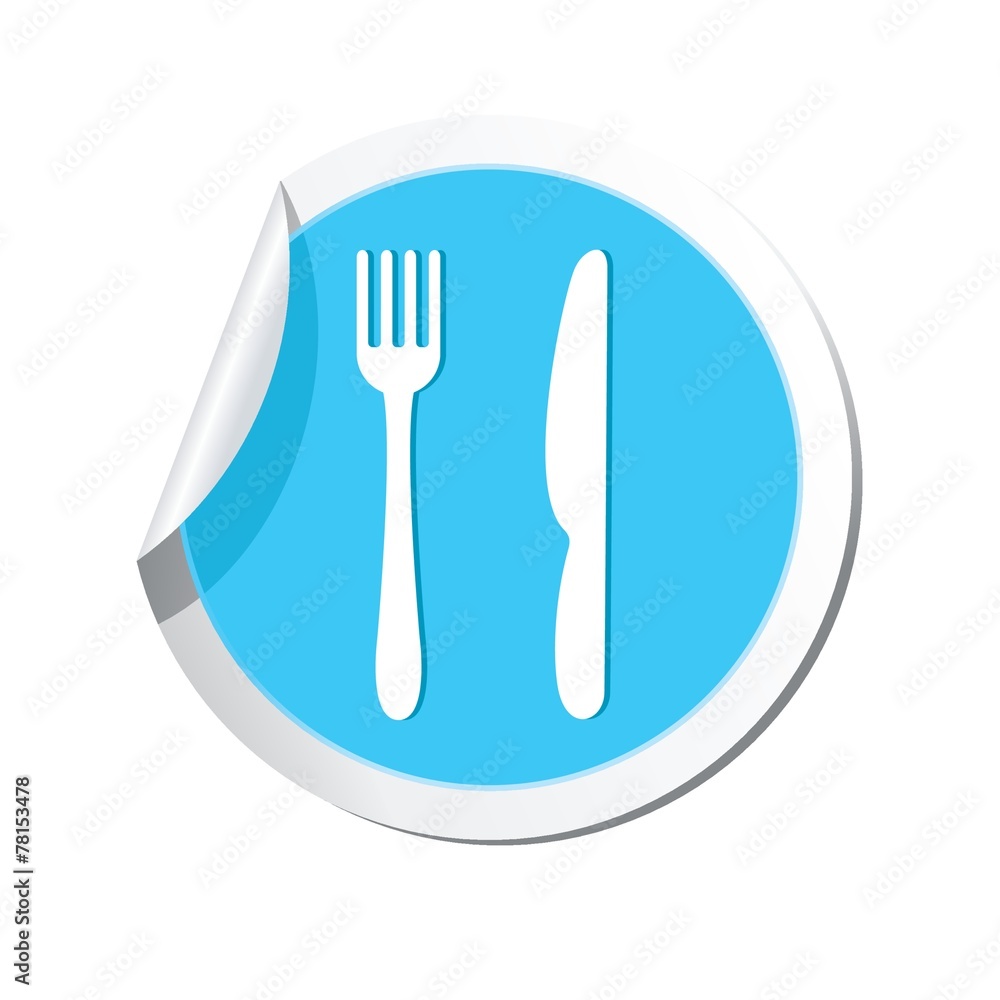 Map pointer with restaurant icon. Vector illustration Map pointer with restaurant icon. Vector illustration
