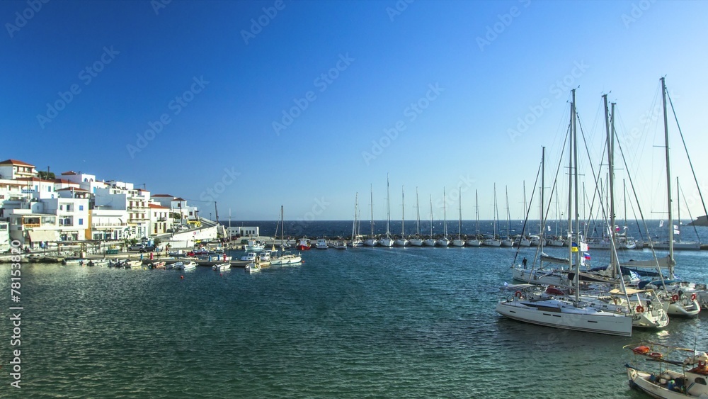 4K. Timelapse: Views of the Yacht Marina on Island at Sea. 4K. Timelapse: Views of the Yacht Marina on Island at Sea.