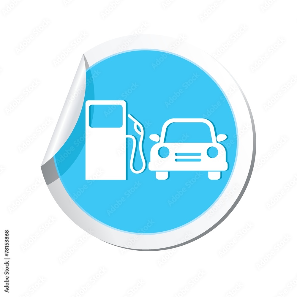 Map pointer with gas station icon. Vector illustration Map pointer with gas station icon. Vector illustration