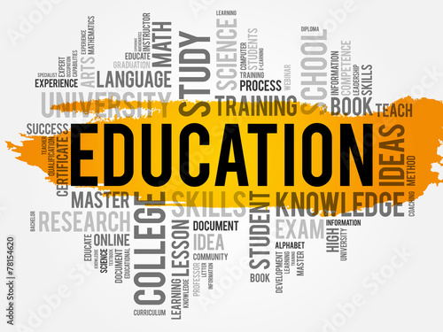 Education and learning word business collage concept