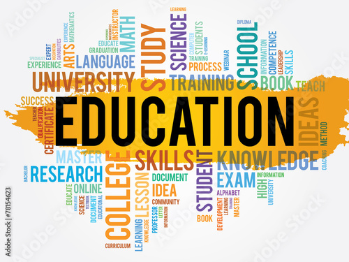 Education and learning word business collage concept