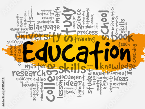 Education and learning word business collage concept