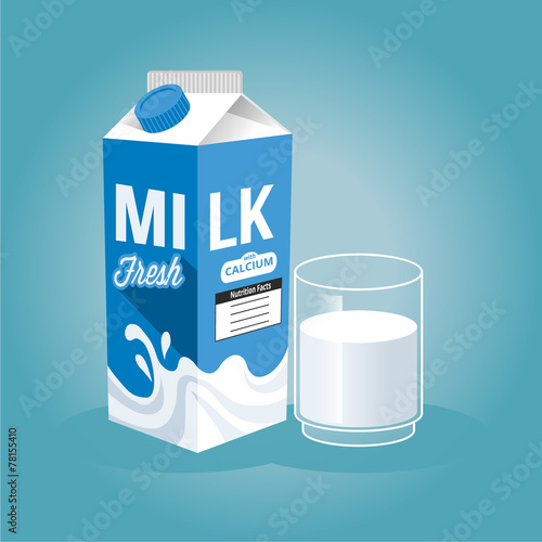 Vector milk illustration