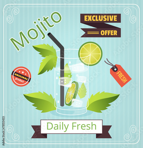 Mojito vector banner