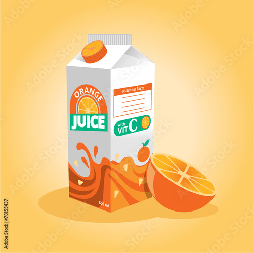 Vector orange juice illustration