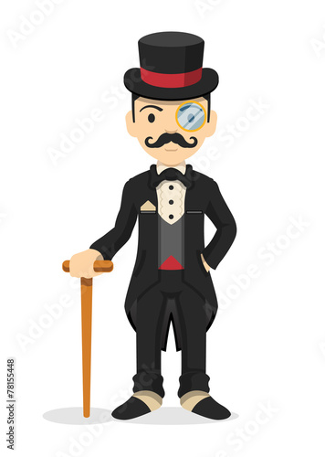 Retro gentleman. Vector illustration