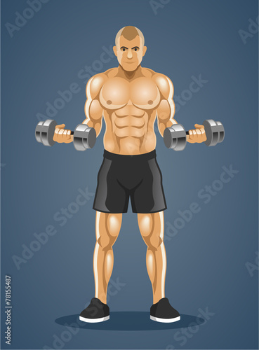 Bodybuilder. Vector illustration