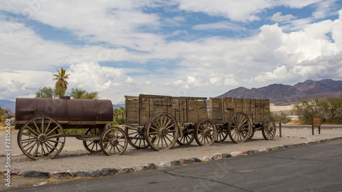 Old historic wagons in Death Valley National Park USA