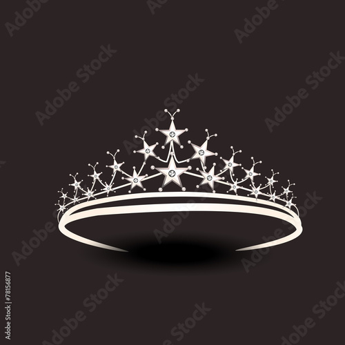 Beautiful tiara in silver color.