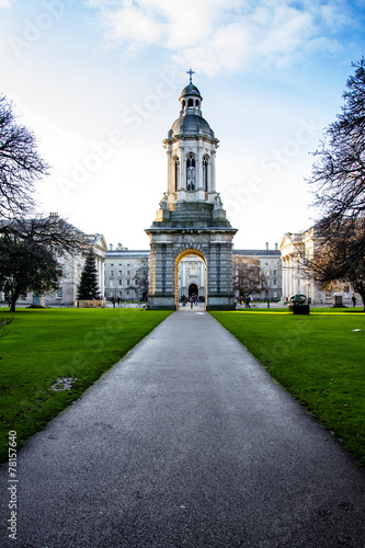Bell Tower in Trinity College, Dublin Ireland photo