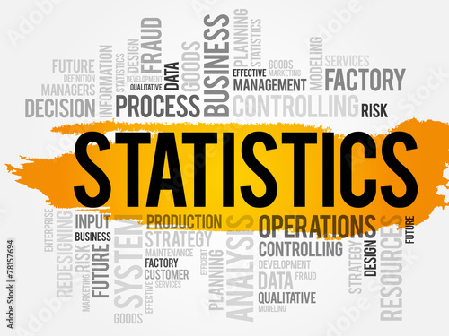 STATISTICS word cloud, business concept photo