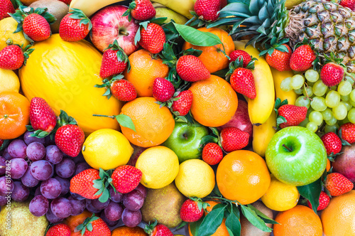 Fotografie, Tablou Fresh fruits background. Healthy food.