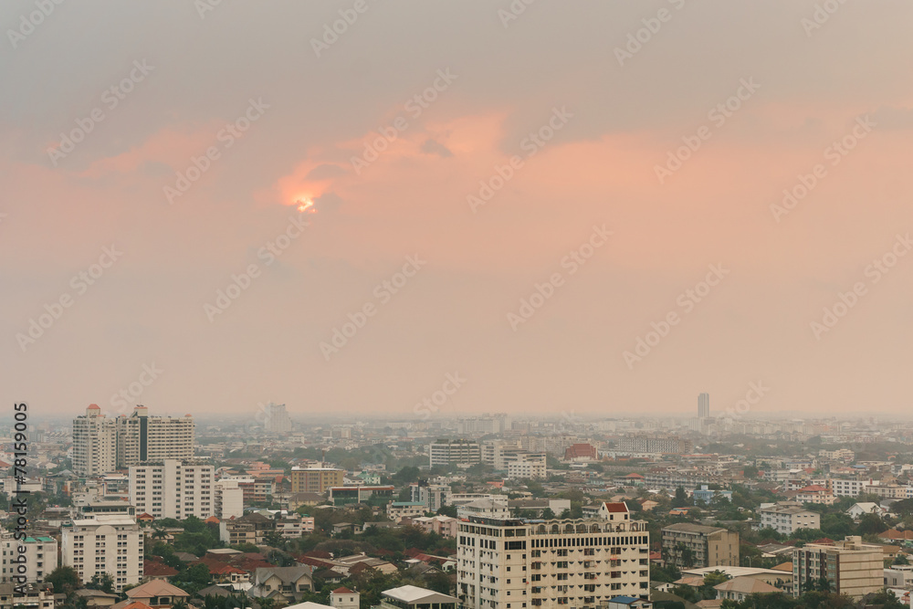 sunrise in Bangkok Thailand