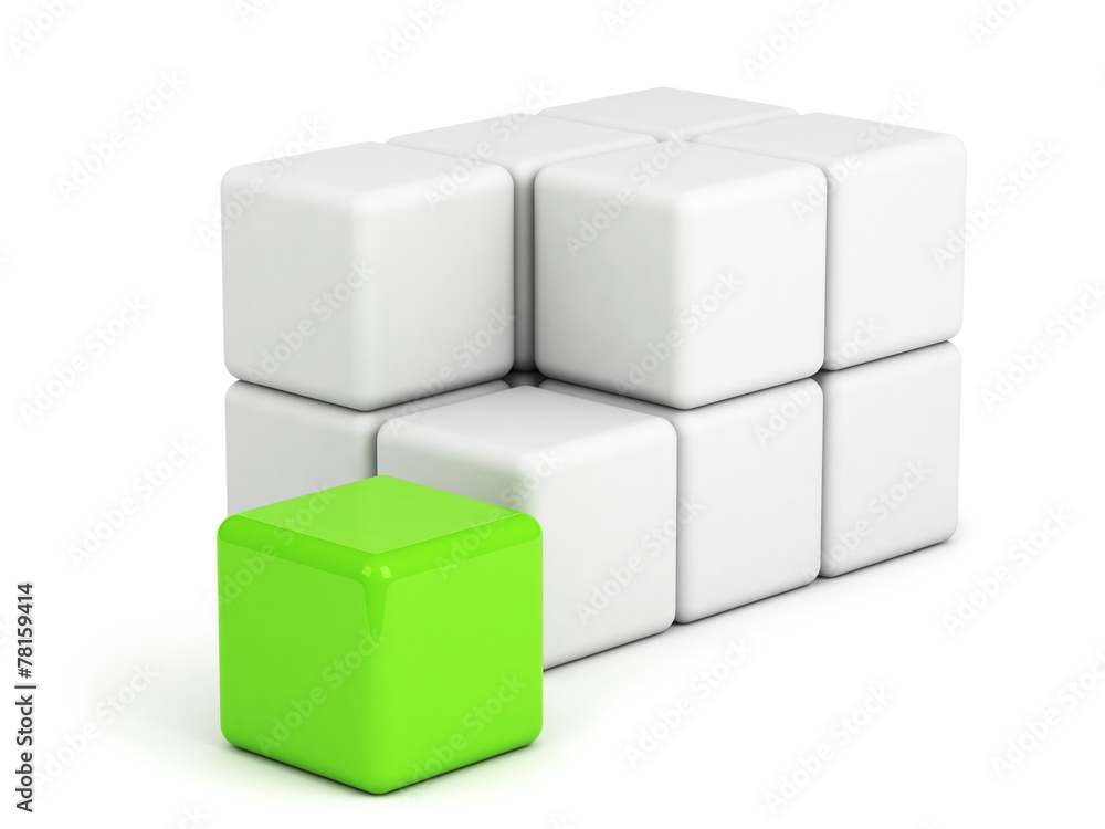 bright green box out of the crowd bright green box out of the crowd