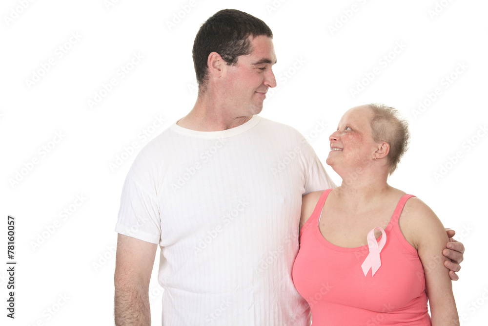 A great couple together to fight the breast cancer. A great couple together to fight the breast cancer.