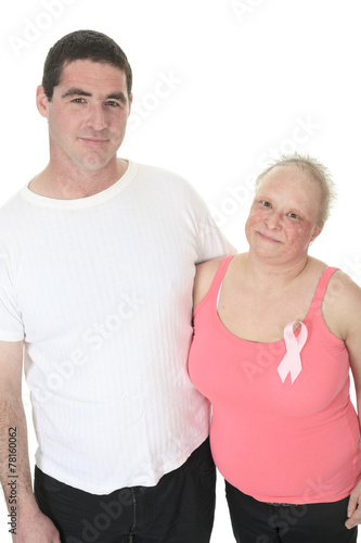 A great couple together to fight the breast cancer.