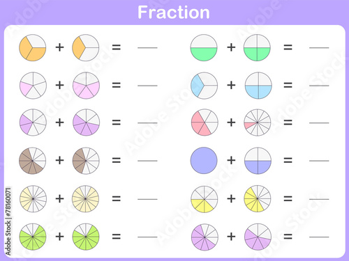 fraction for education - worksheet