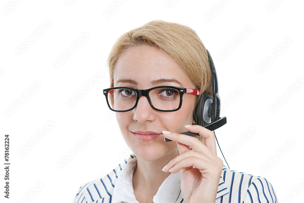 Female customer service representative