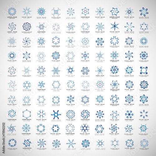 Unusual Monogram Set - Isolated On Gray Background - Vector Illustration, Graphic Design, Editable For Your Design