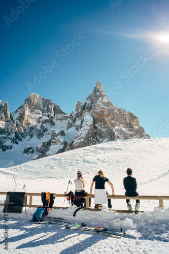Hikers in relaxing - Dolomiti Pale di San Martino