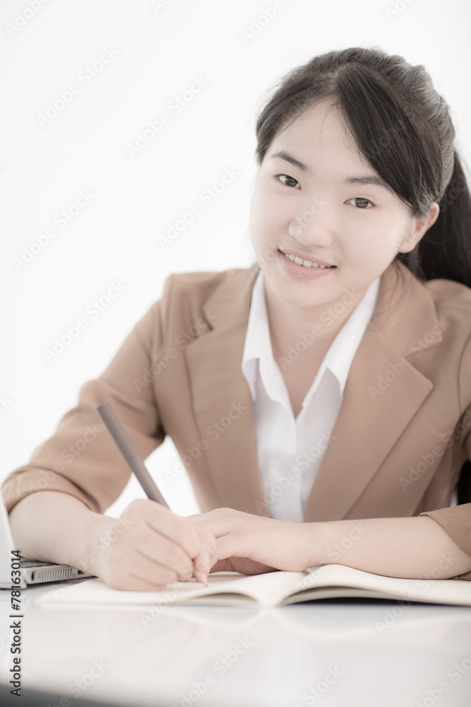young asian businesswoman working in office young asian businesswoman working in office
