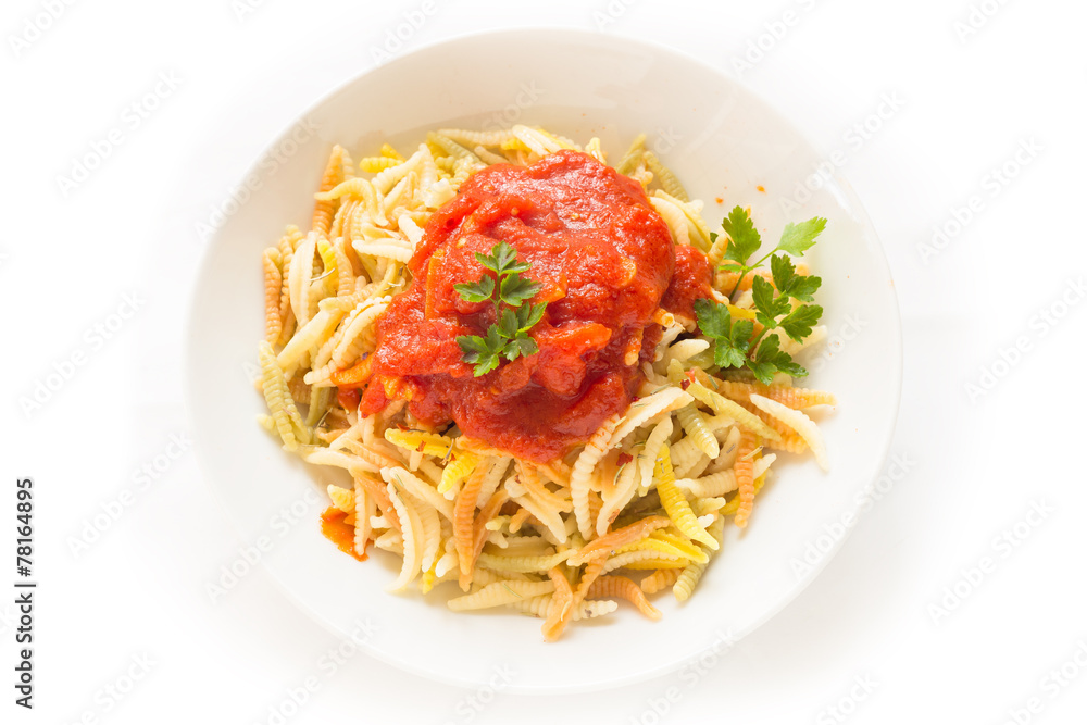 Malloreddus al sugo, gnocchetti sardi, Sardinian Pasta Malloreddus al sugo, gnocchetti sardi, Sardinian Pasta