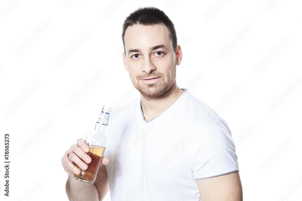 A male standing in studio white background A male standing in studio white background