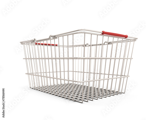 Shopping cart clipping path on a white