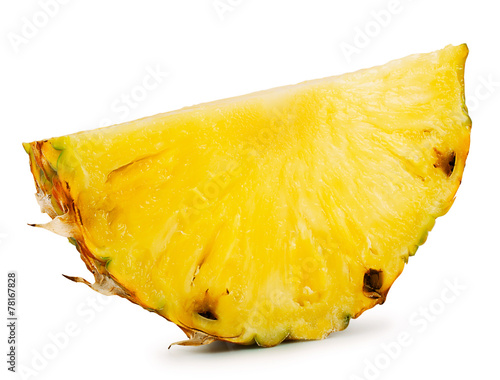 Slice of ripe juicy sweet pineapple