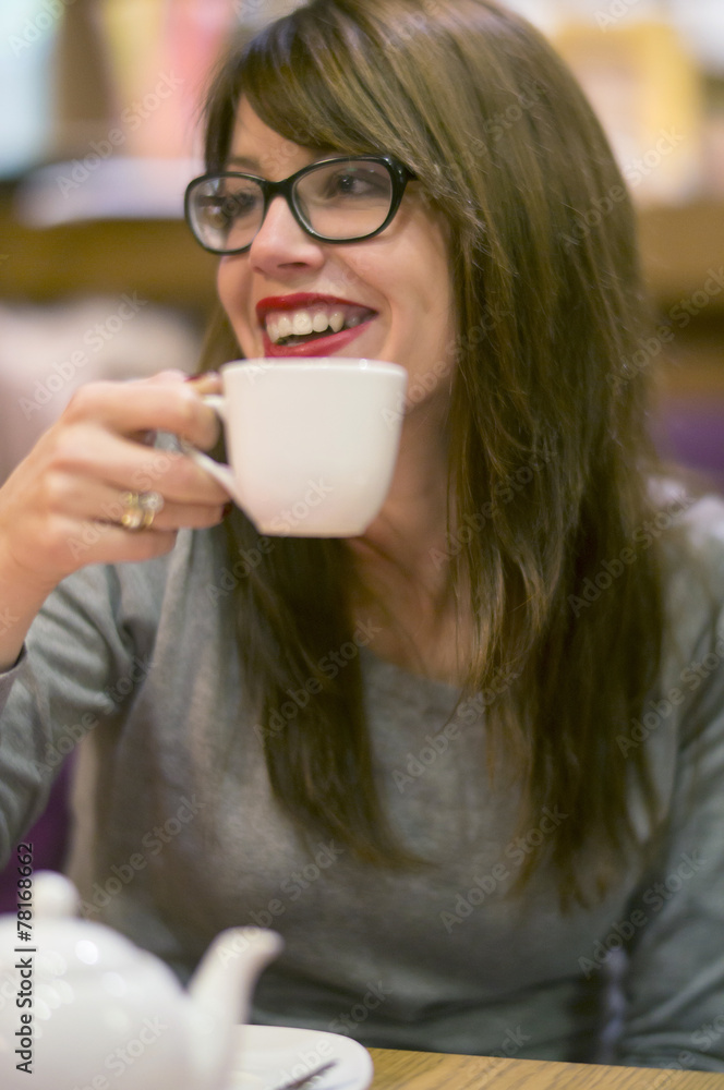 Enjoying a hot drink Enjoying a hot drink