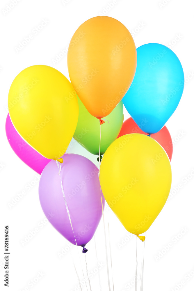 Color balloons isolated on white Color balloons isolated on white