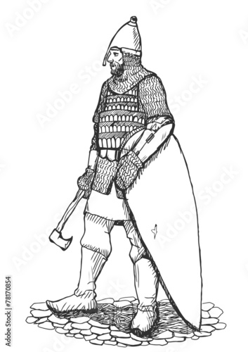 Russian warrior Vector Sketch