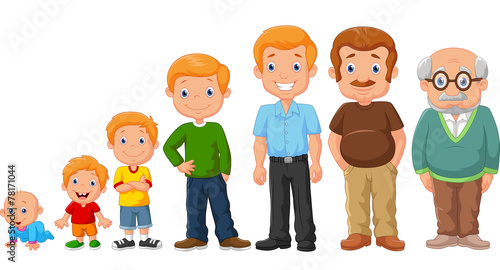 llustration of development stages of man