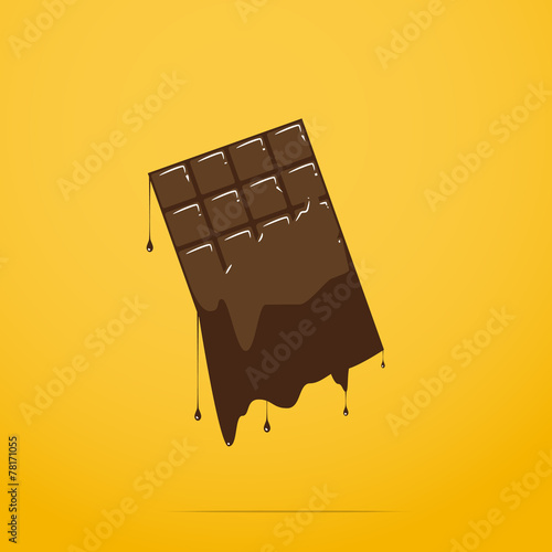 melted chocolate bar