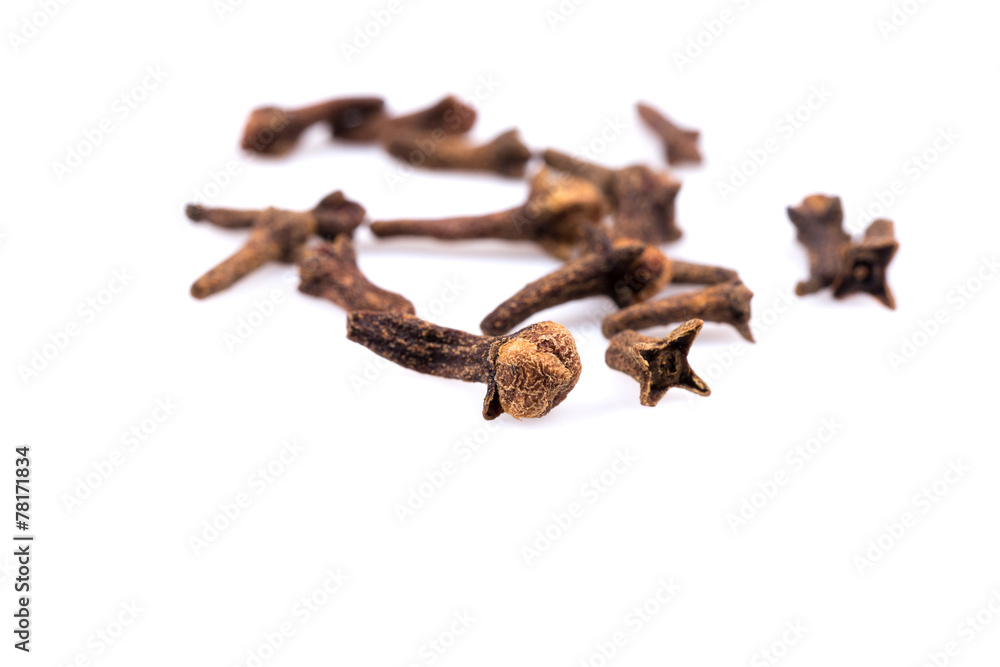 Cloves isolated on white background Cloves isolated on white background