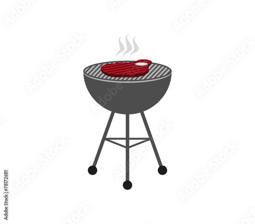 beef steak fried on a barbecue grill