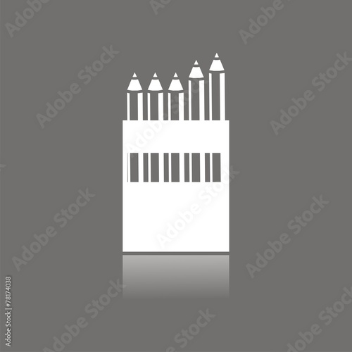 Icono caja de lápices FO reflejo