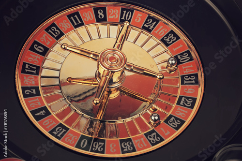 roulette casino game toned photo