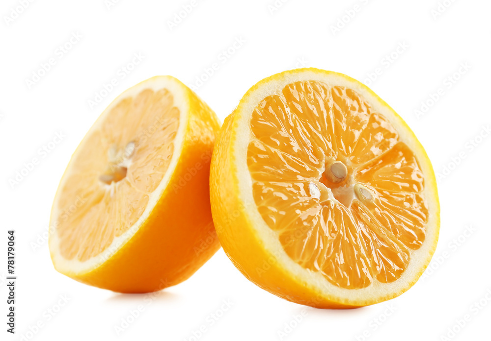 Sliced lemon isolated on white Sliced lemon isolated on white