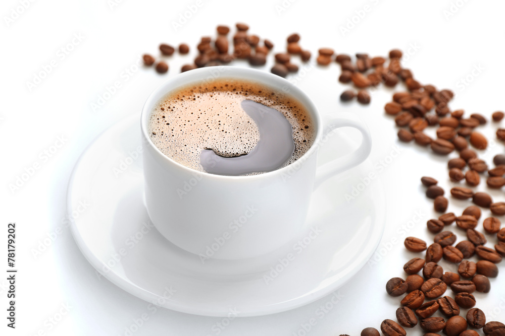 Cup of coffee close-up Cup of coffee close-up