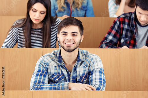 Group of students sitting in classroom