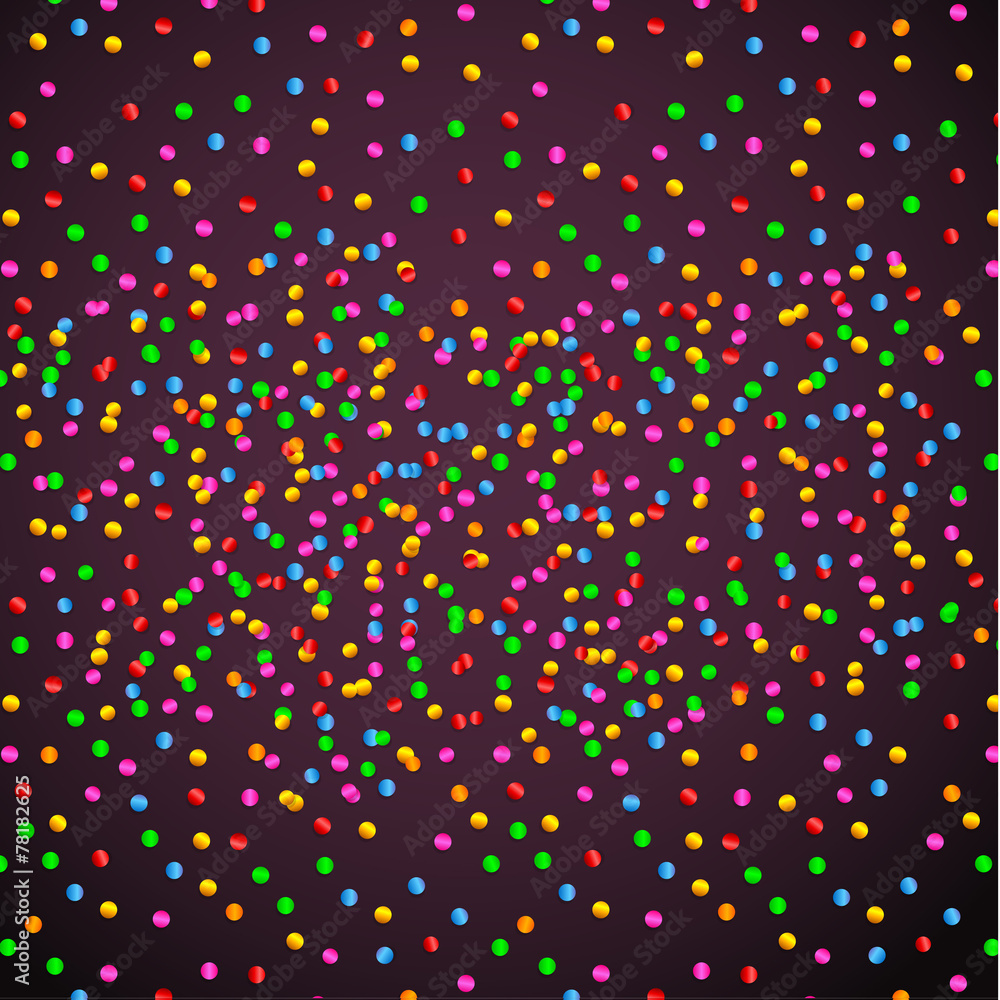 Colorful confetti on purple Stock Vector | Adobe Stock