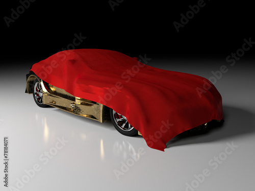Wallpaper Mural Luxury gold car and red cloth Torontodigital.ca