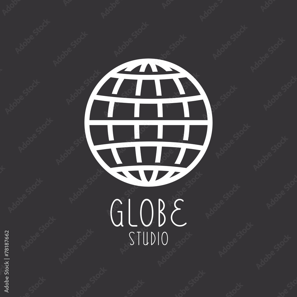 Globe sign, business logo