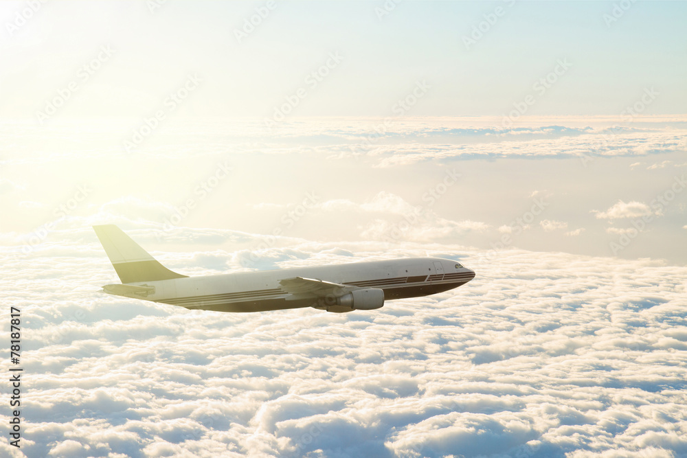 plane over clouds plane over clouds