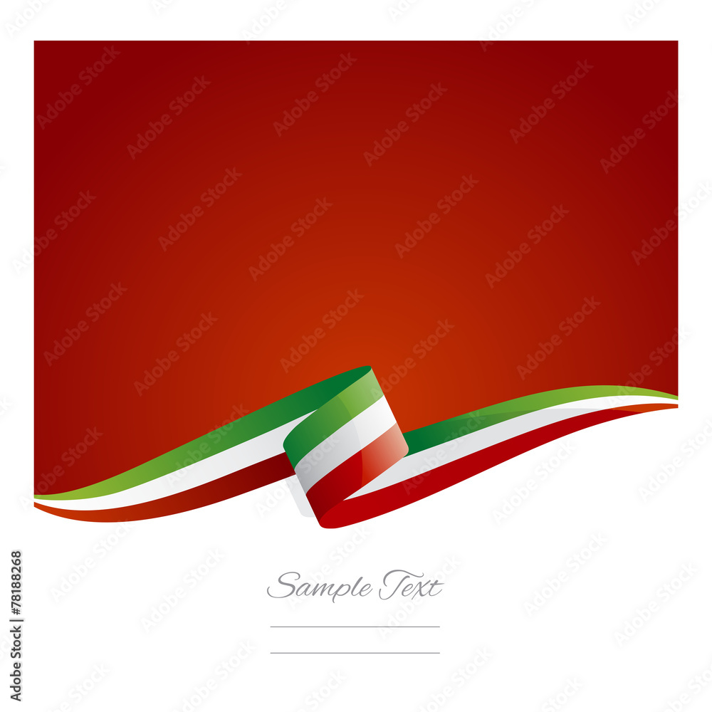 New abstract Italy flag ribbon - obrazy, fototapety, plakaty 