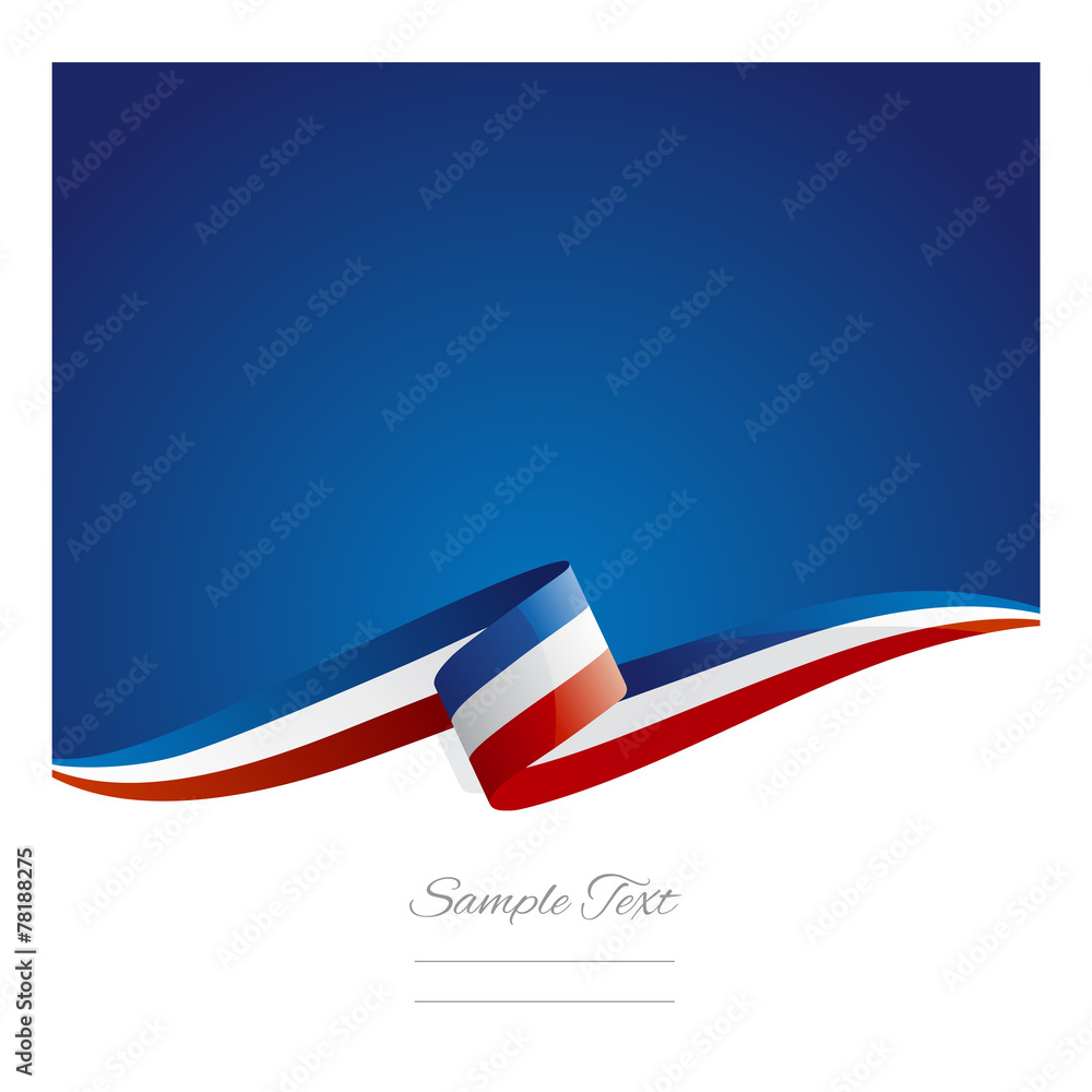 New abstract France flag ribbon - obrazy, fototapety, plakaty 
