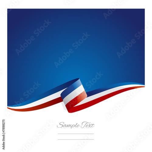 New abstract France flag ribbon